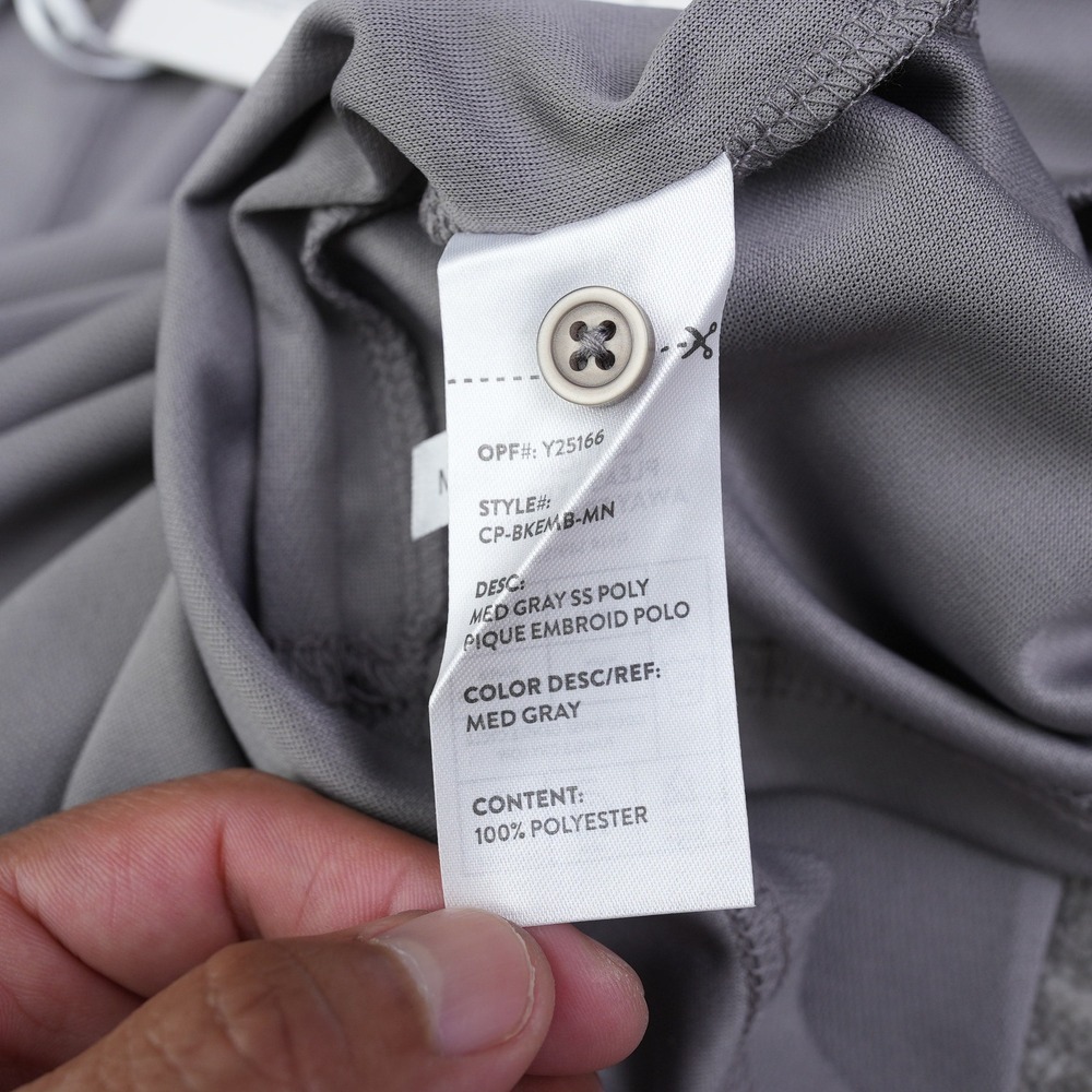 Craft + Flow Knitwear Mens Gray Short Sleeve Polo Shirt Size Medium NWT - Picture 11 of 12